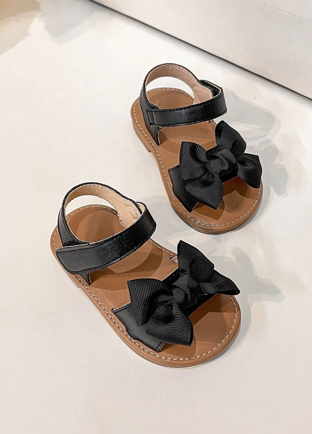 Черные кэжуал сандалии SHEIN на липучке