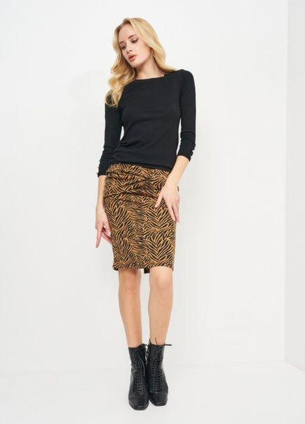 Спідниця,чорний-бежевий в візерунки,Pimkie No Brand (256668843)
