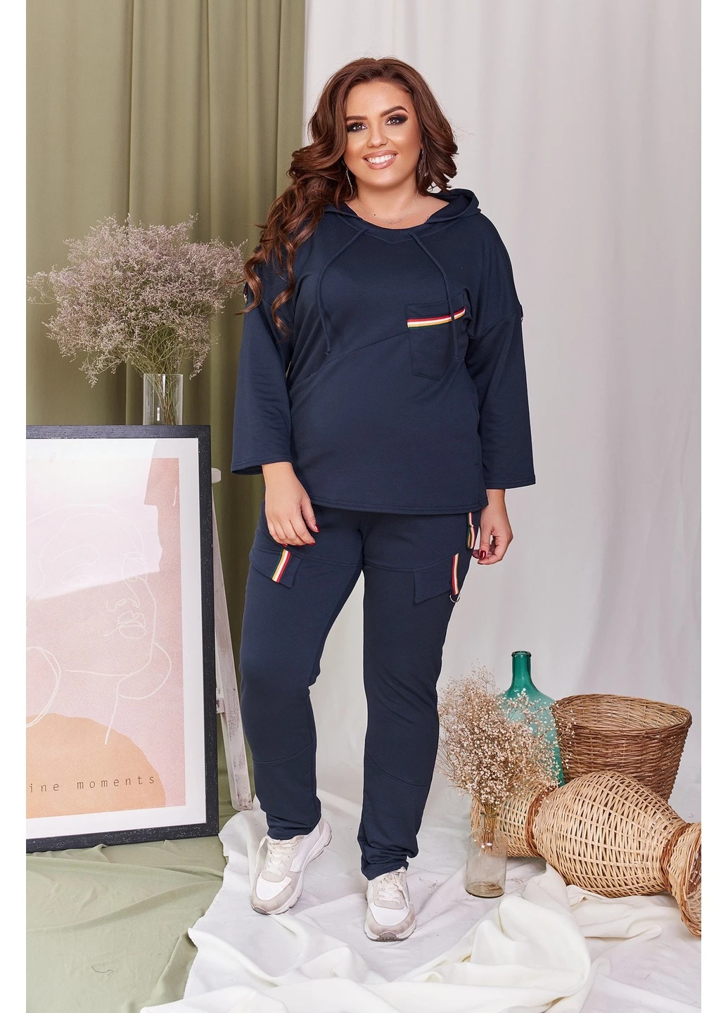 Спортивный костюм 188-3 64 Темно-синий N.N.C.Fashion (223458349)