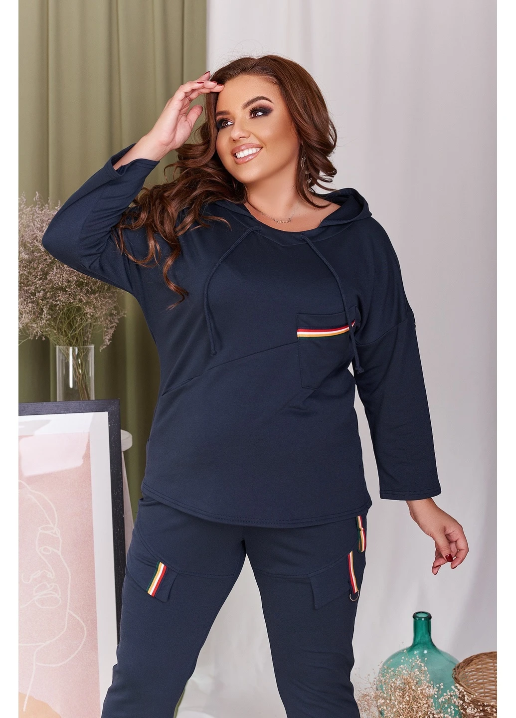 Спортивный костюм 188-3 64 Темно-синий N.N.C.Fashion (223458349)