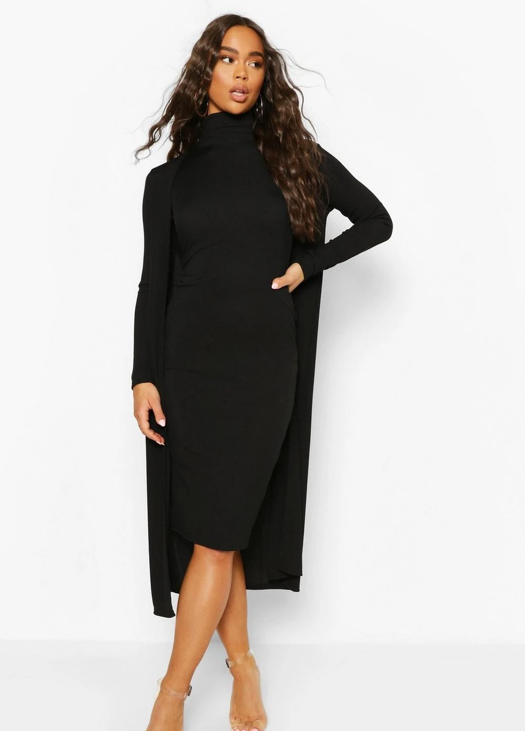 Черный демисезонный кардиган Boohoo