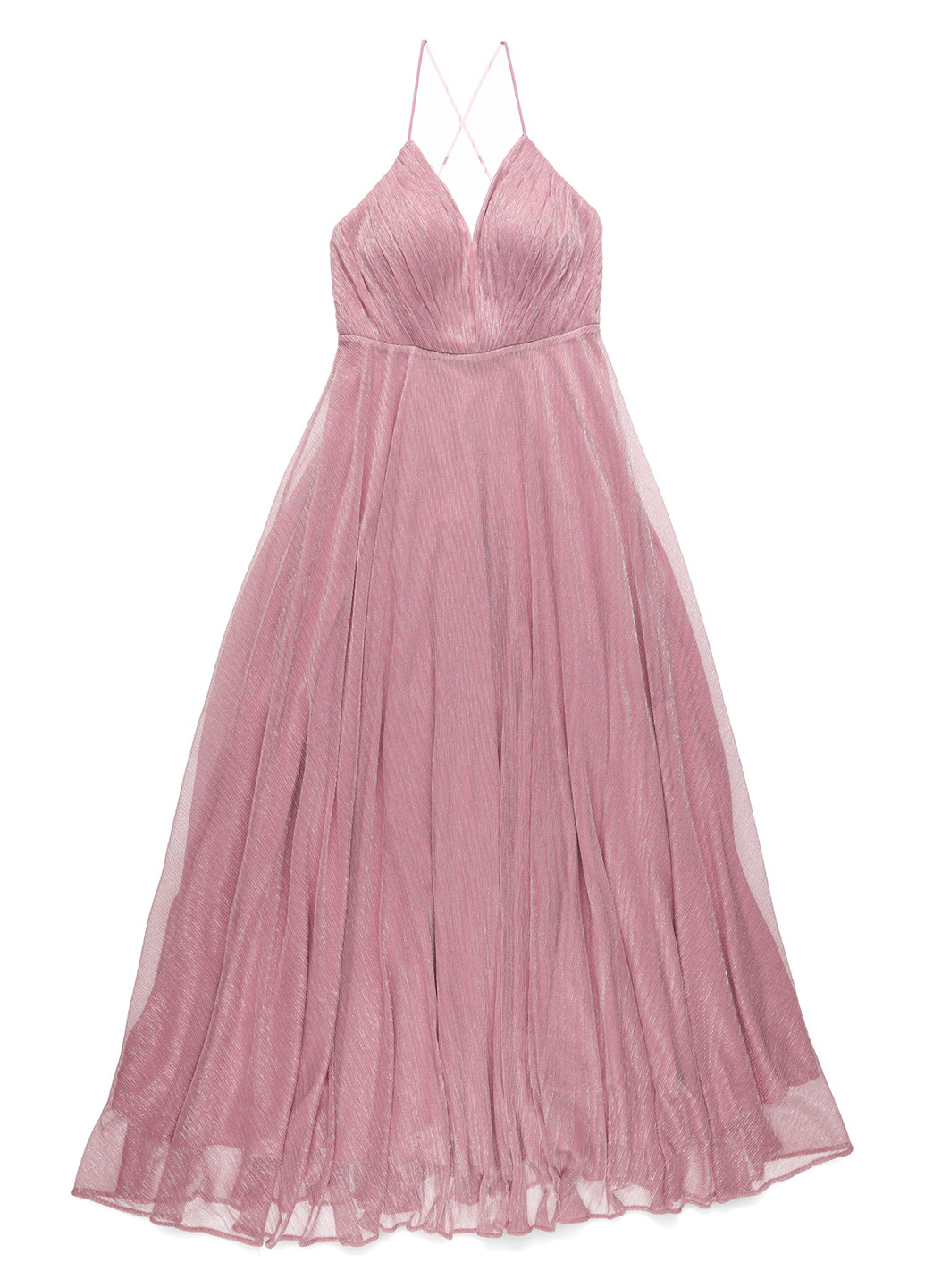 Рожево-лілова вечірня сукня кльош, з відкритою спиною C&A однотонна