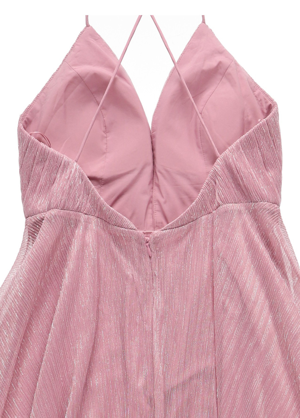 Рожево-лілова вечірня сукня кльош, з відкритою спиною C&A однотонна