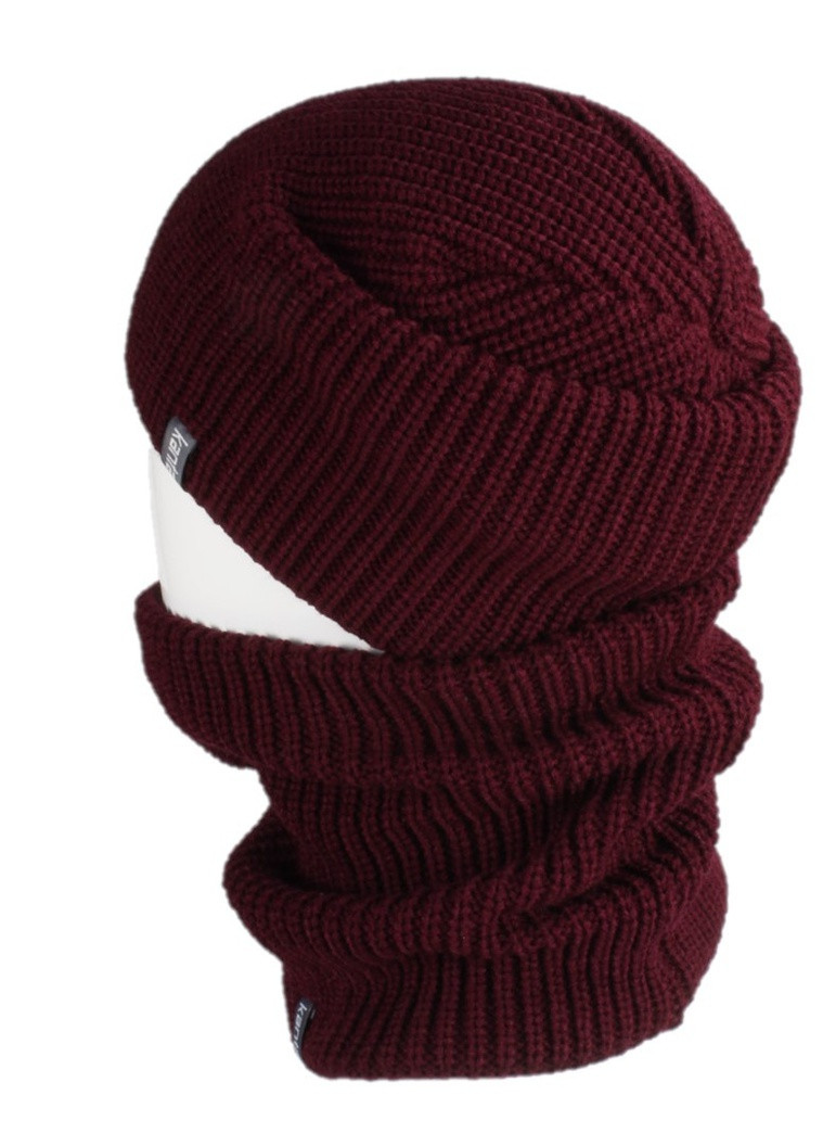Комплект вязаная шапка со снудом на флисе Канта (240992002)