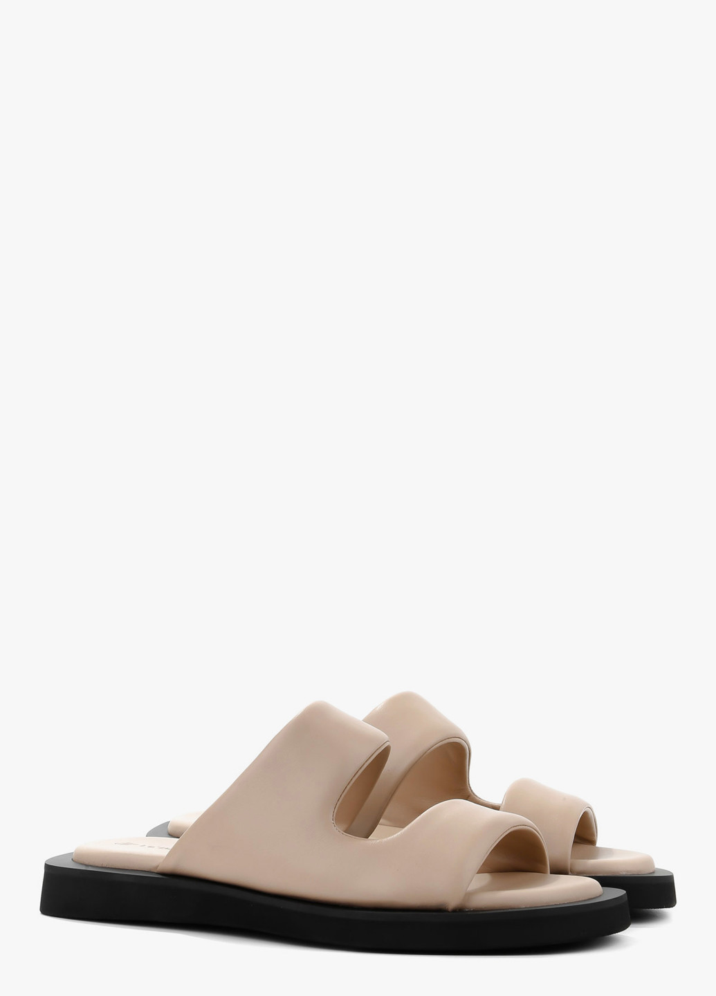 Бежевые шлепанцы Le'BERDES