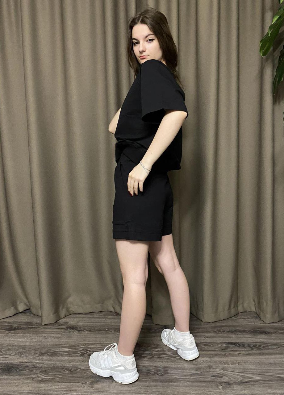 Костюм жіночий модний прогулянковий вільний (реглан, шорти) двонитка Ballet Grace (253316972)