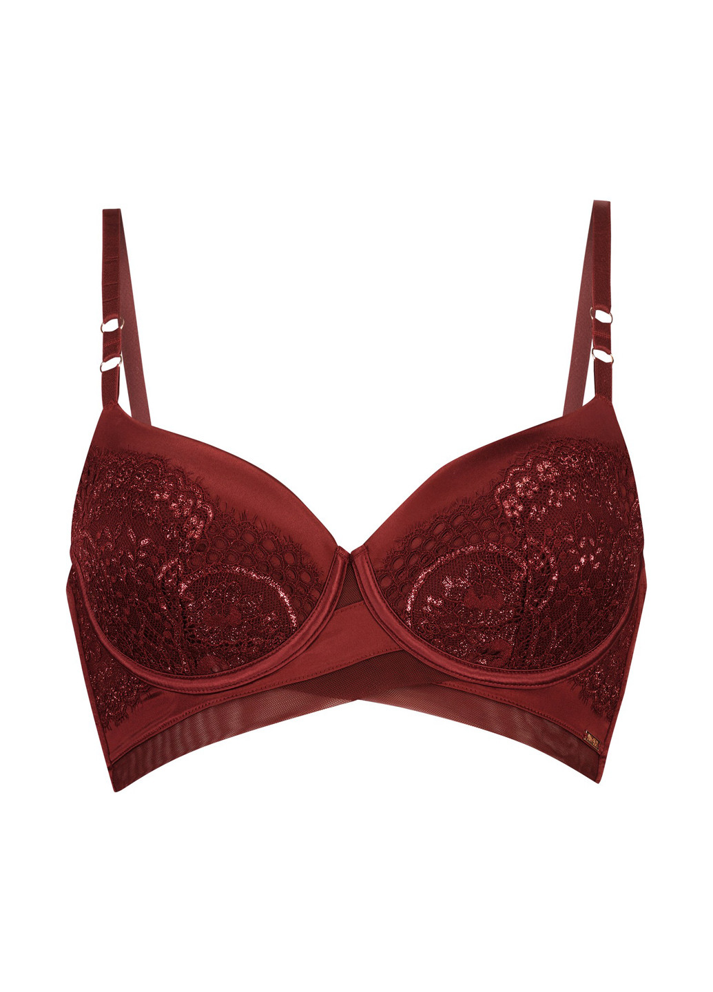Бордовий балконет бюстгальтер Hunkemoller з кісточками поліестер