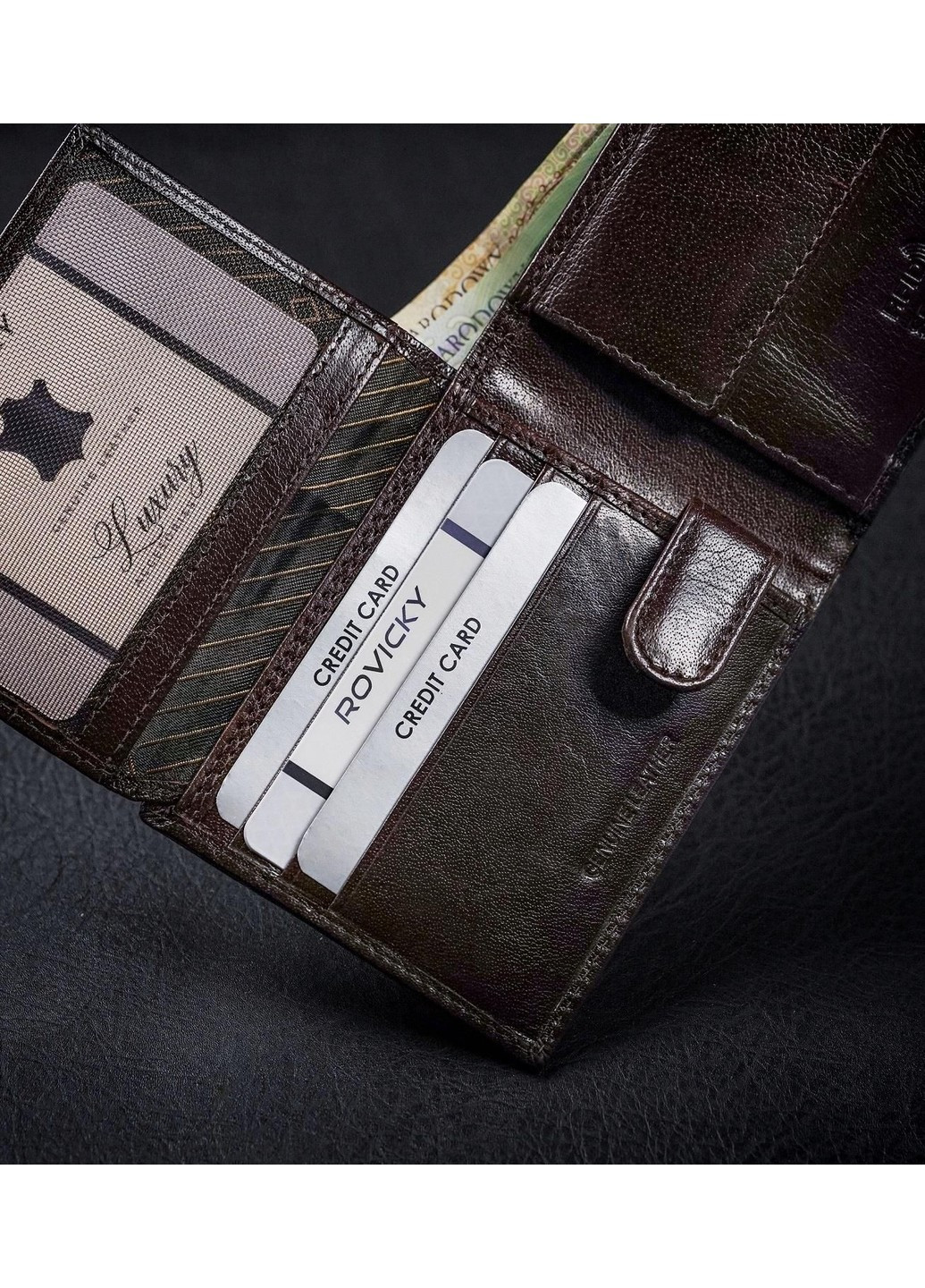 Гаманець чоловічий шкіряний CPR-021-BAR Rovicky (254314692)