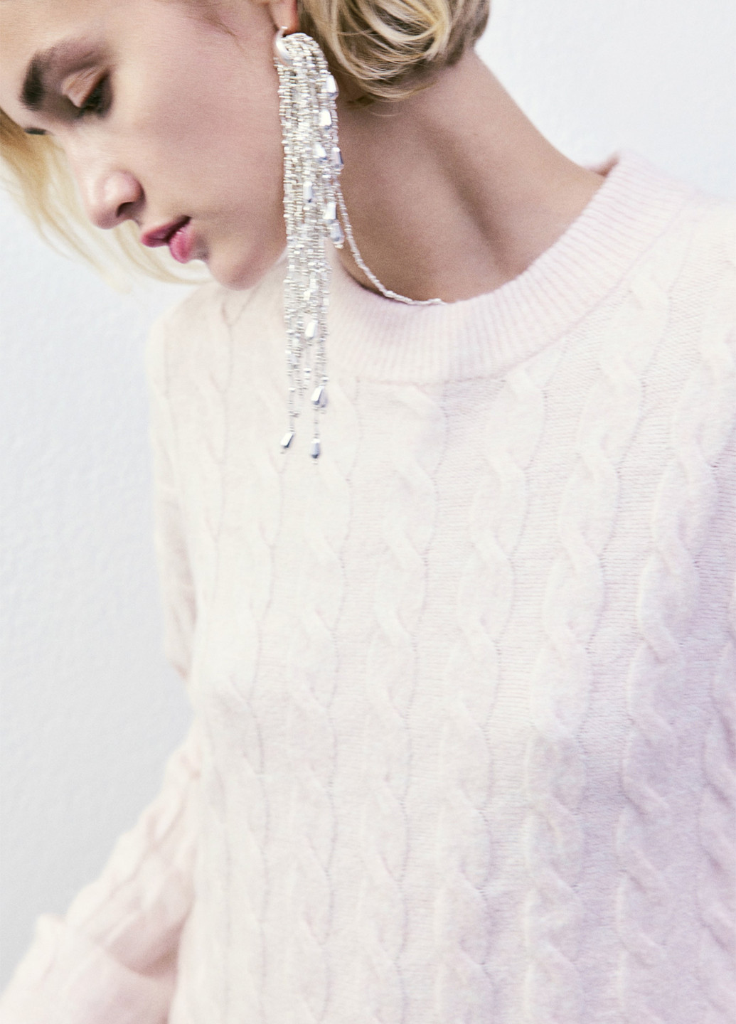 Светло-розовый зимний джемпер джемпер H&M