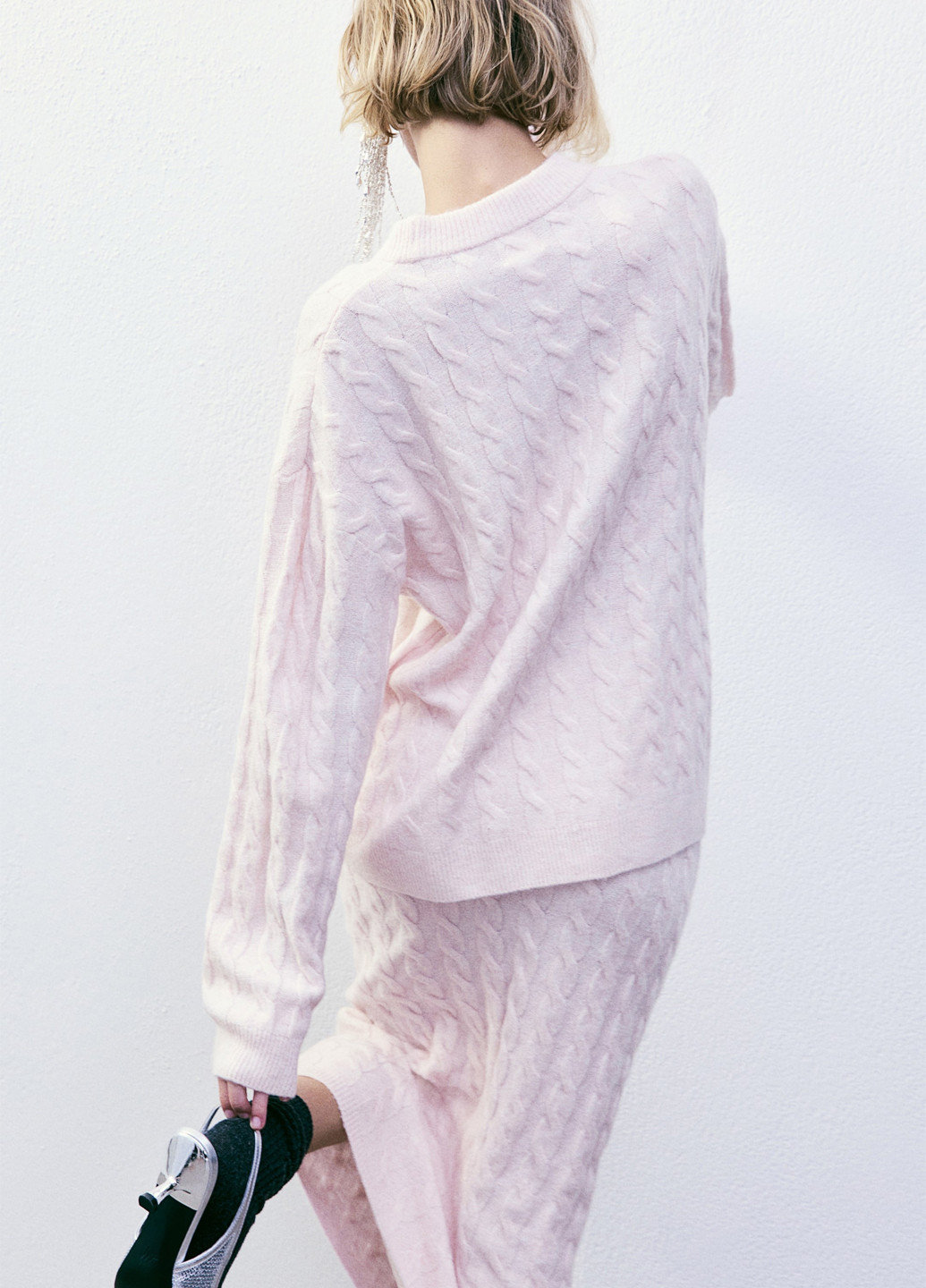 Светло-розовый зимний джемпер джемпер H&M