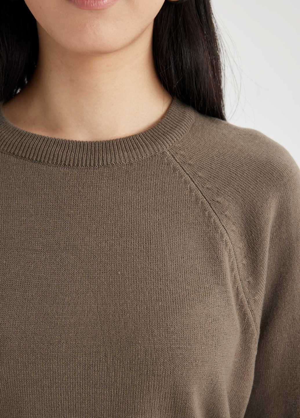 Сіро-зелений демісезонний светр джемпер DeFacto