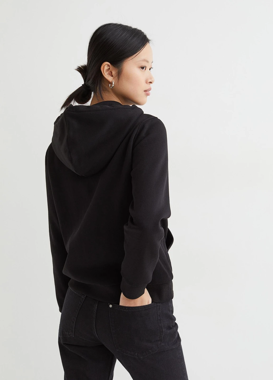 Толстовка фліс,чорний, H&M Basic (254770033)