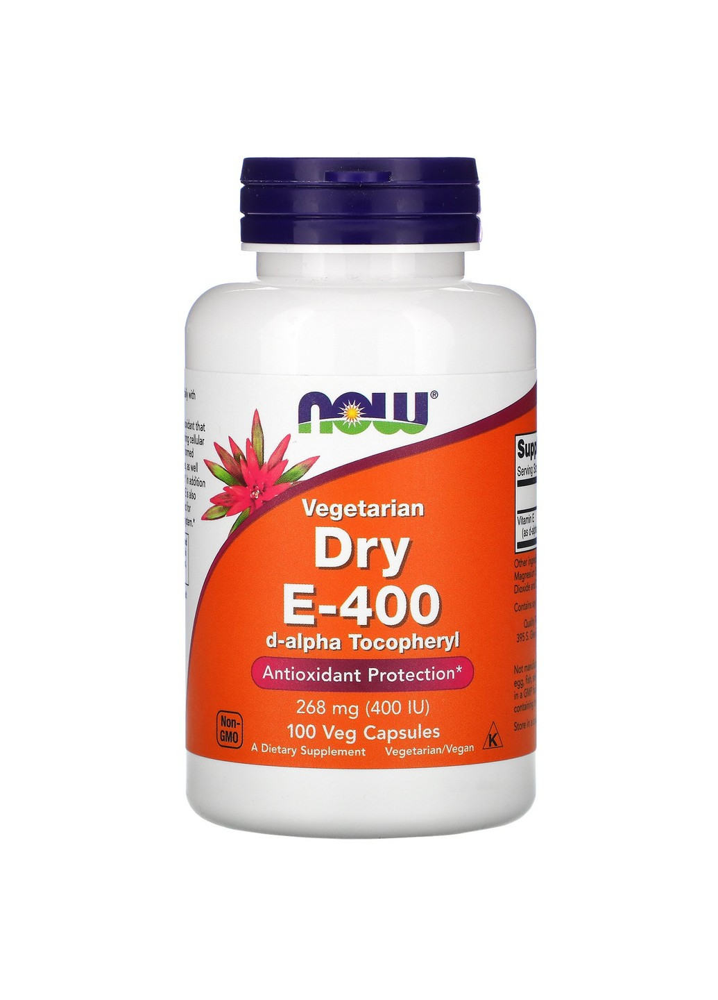 Натуральный витамин Е Dry E - 400 100 капсул Now Foods (255407730)
