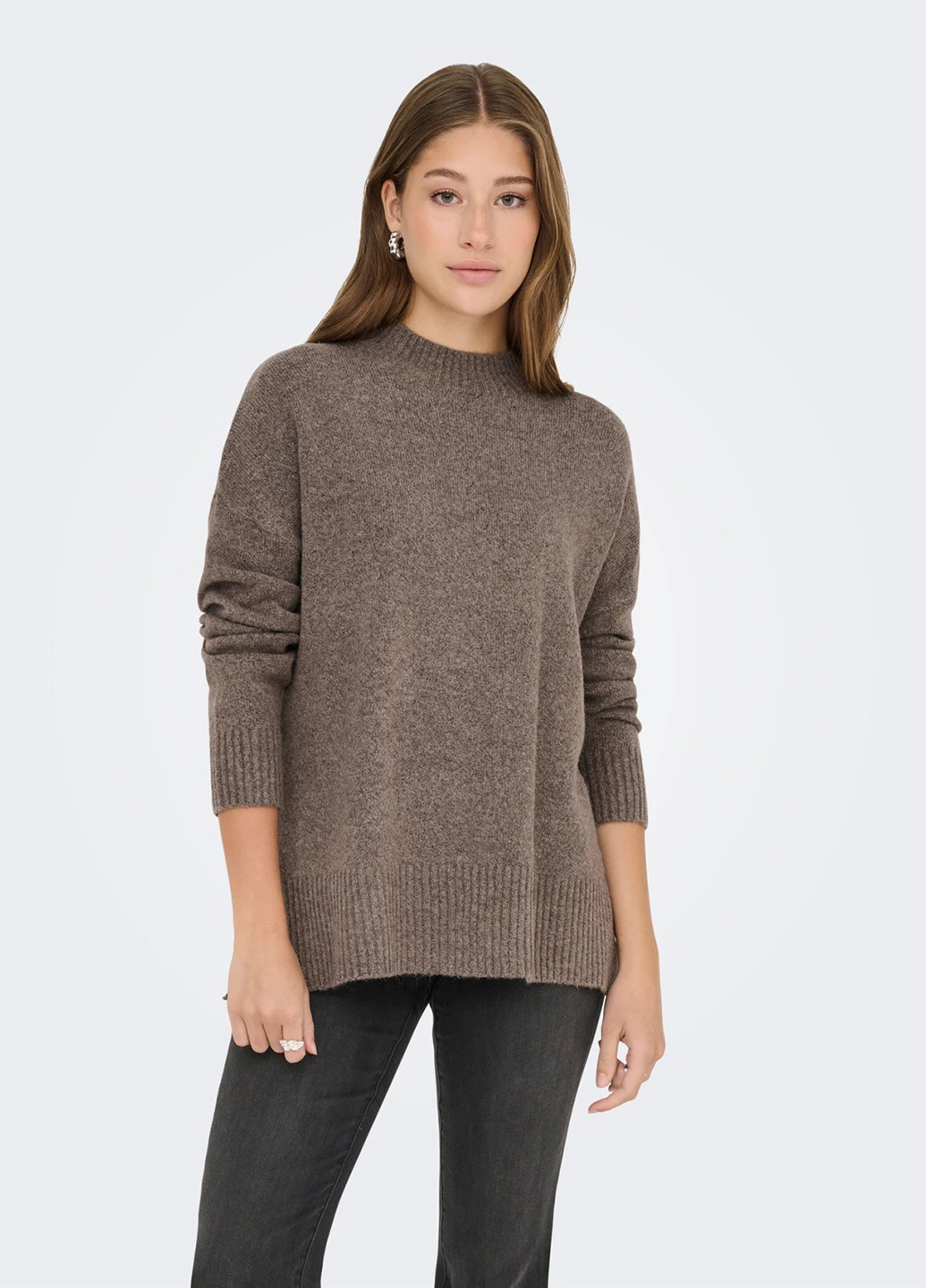 Коричневый зимний свитер Only