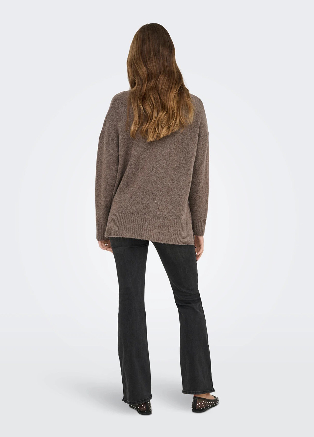 Коричневый зимний свитер Only