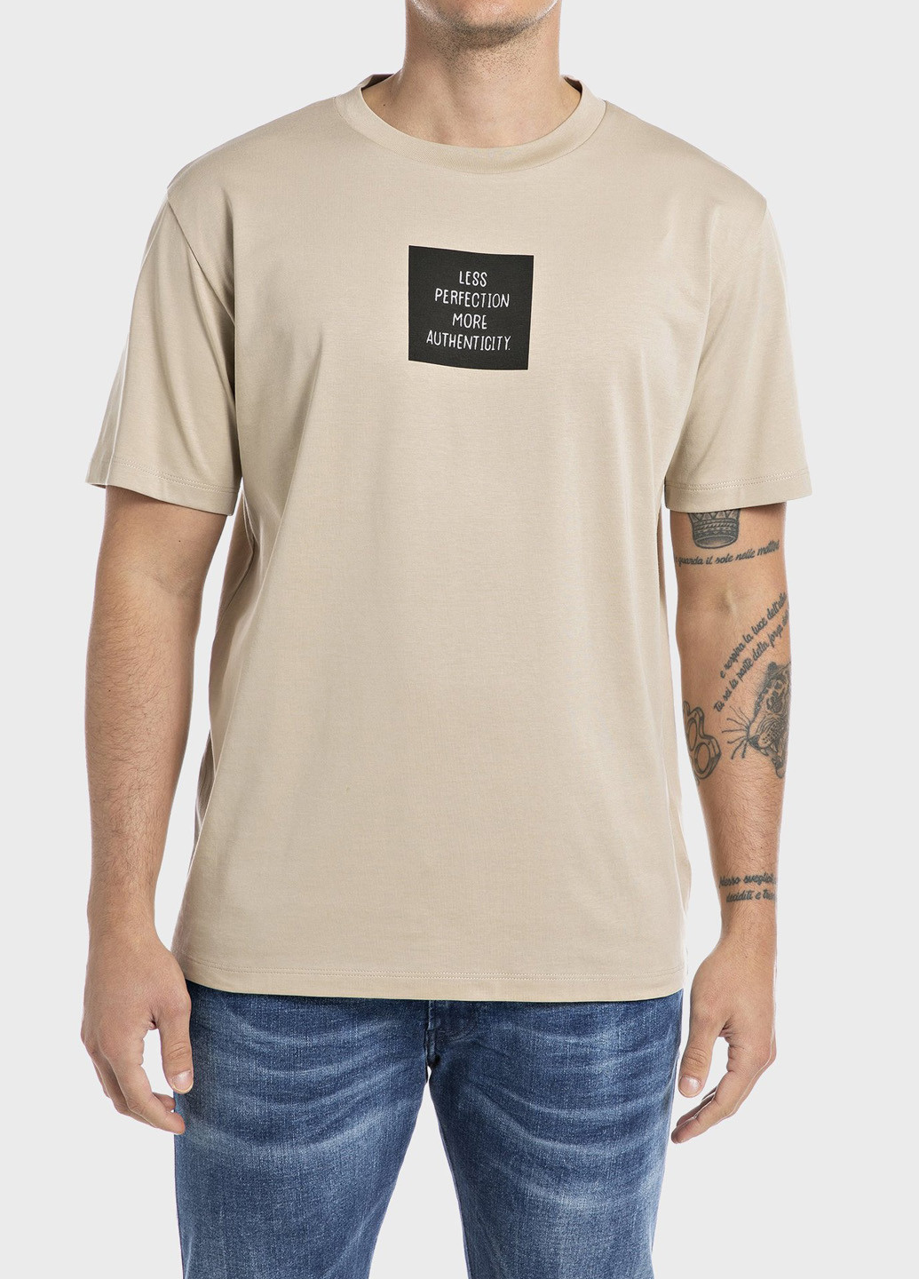 Бежевая футболка Replay