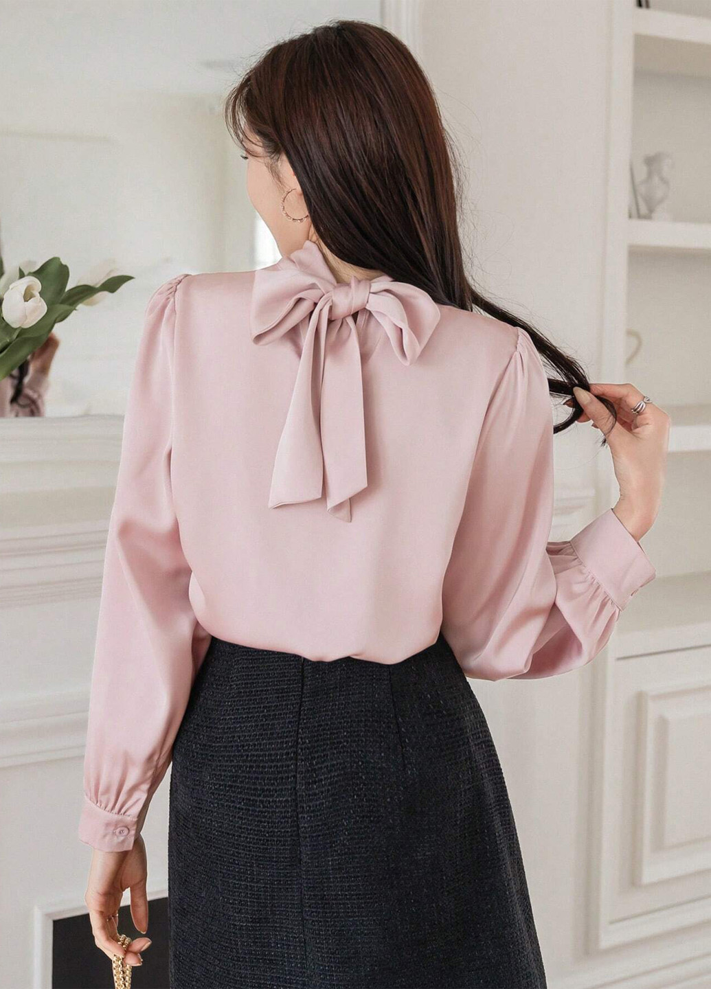 Пудровая блуза SHEIN