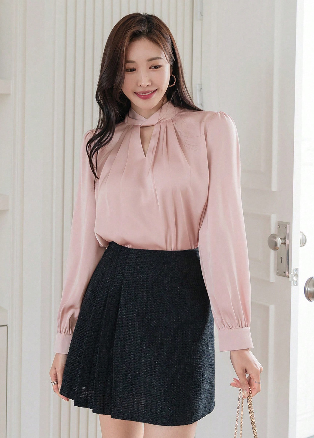 Пудровая блуза SHEIN