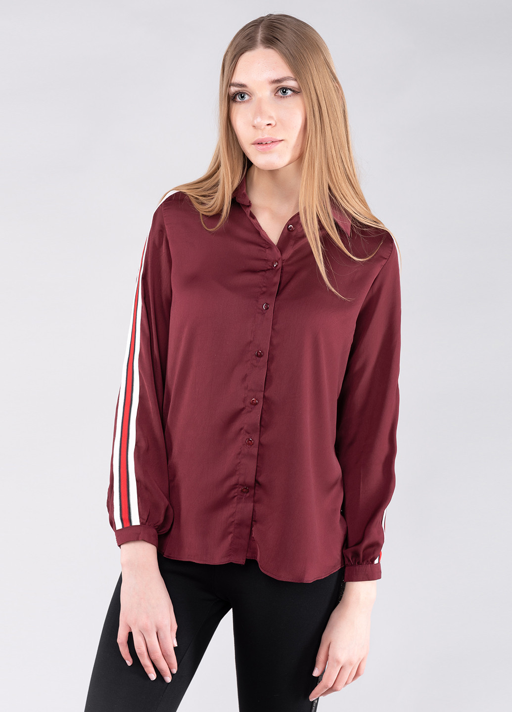 Бордовая демисезонная блуза Zara