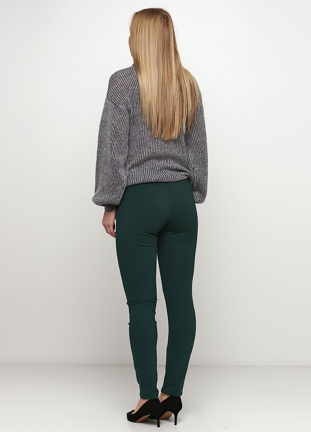 Темно-зеленые кэжуал демисезонные зауженные брюки BRANDTEX COPENHAGEN