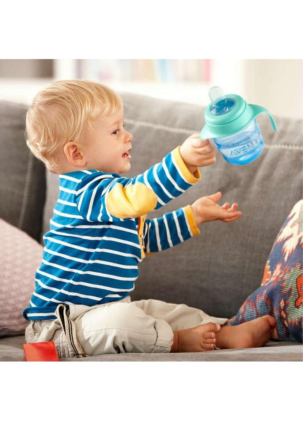 Поильник-непроливайка з м'яким носиком 200 мл блакитний 6 міс+ Philips Avent (252244206)