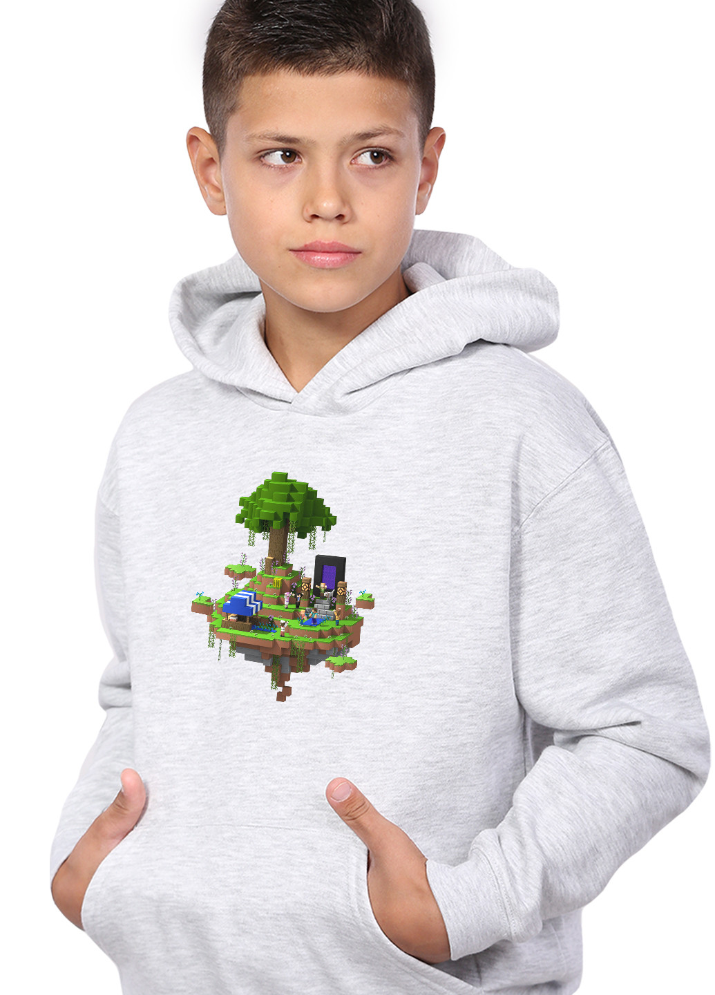 Худі для хлопчика Майнкрафт (Minecraft) Кенгуру дитячий (9298-1177) MobiPrint (219027801)