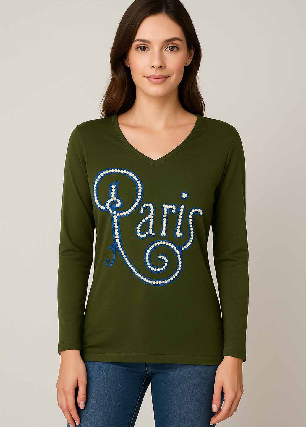 Оливковий (хакі) демісезонний пуловер пуловер Imperial