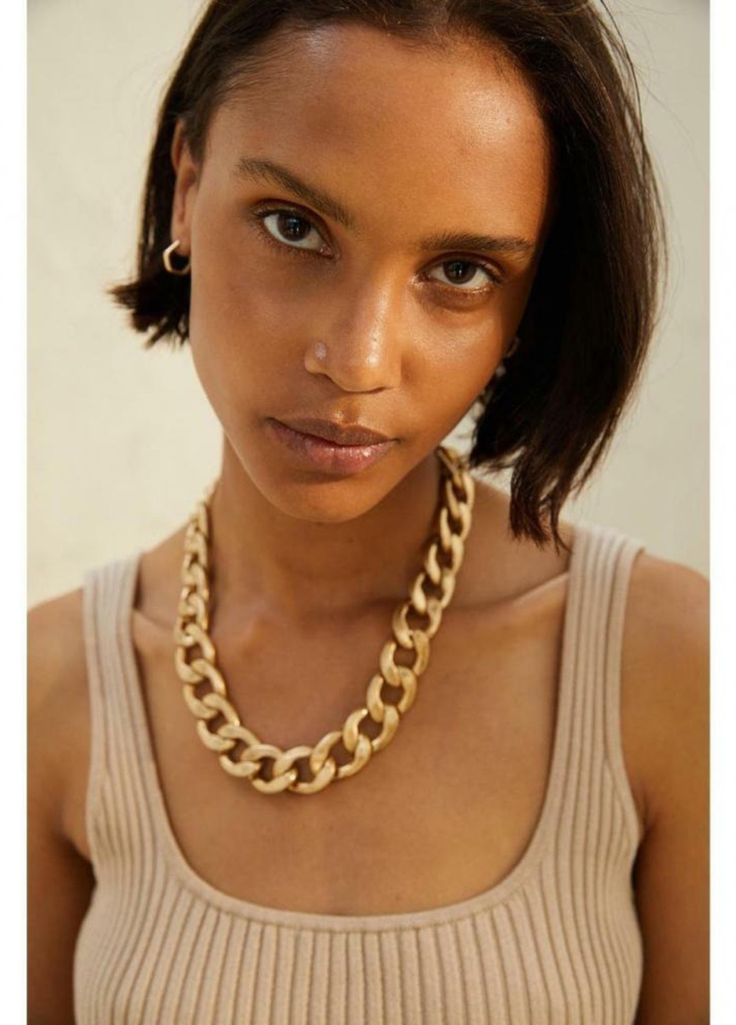 Бежева кежуал сукня силуетна H&M однотонна