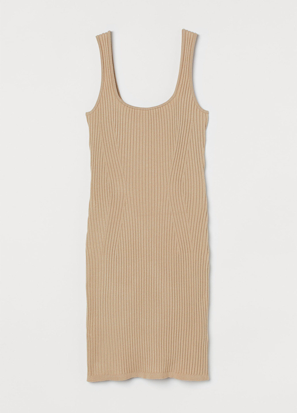 Бежева кежуал сукня силуетна H&M однотонна