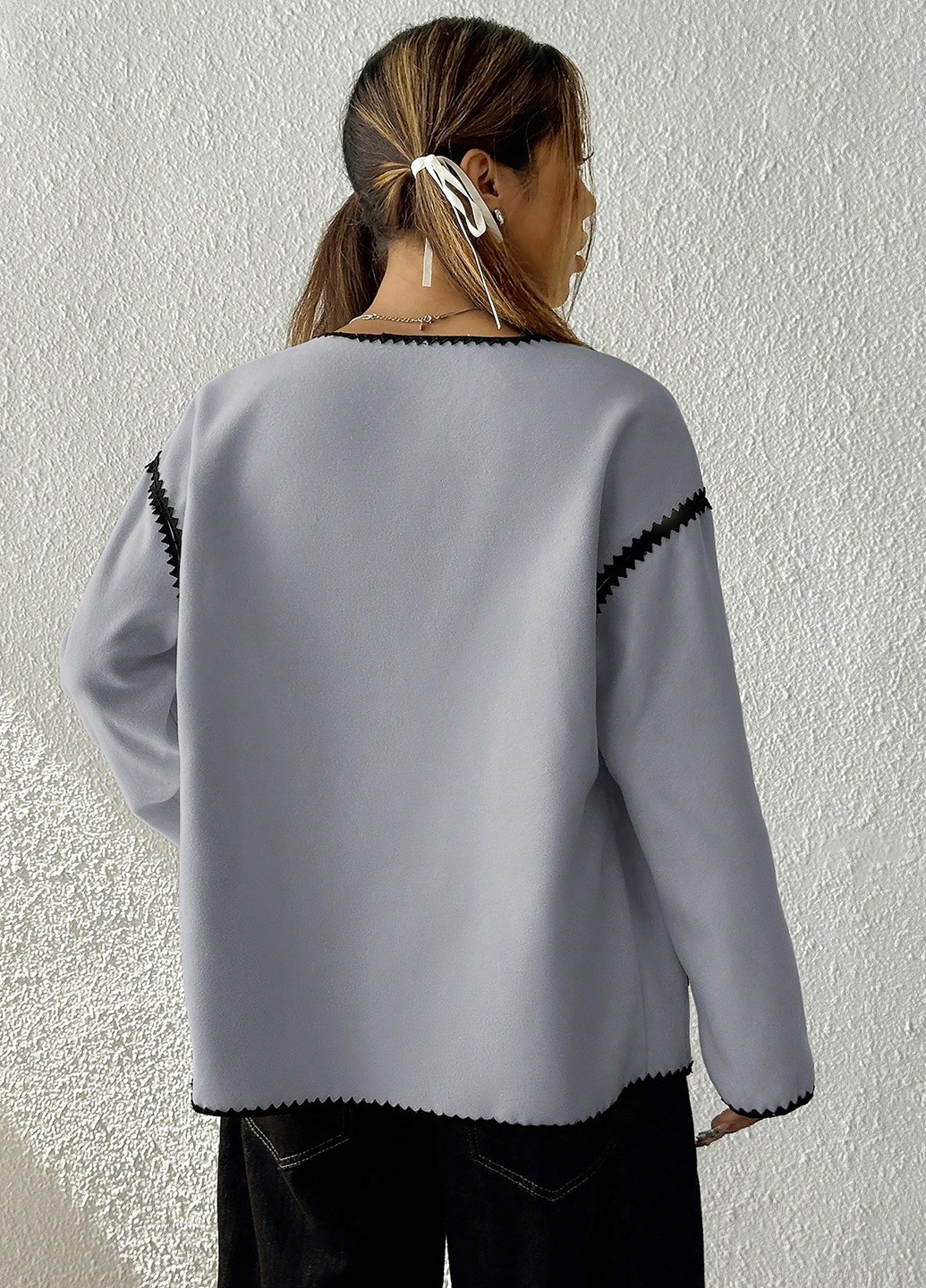 Світло-сіре демісезонне Пальто SHEIN