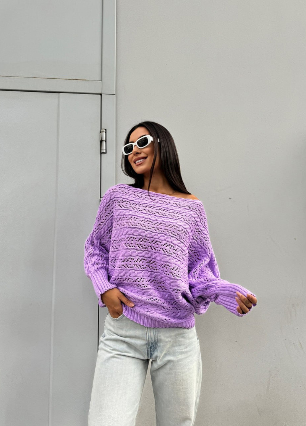 Сиреневый демисезонный джемпер джемпер No Brand