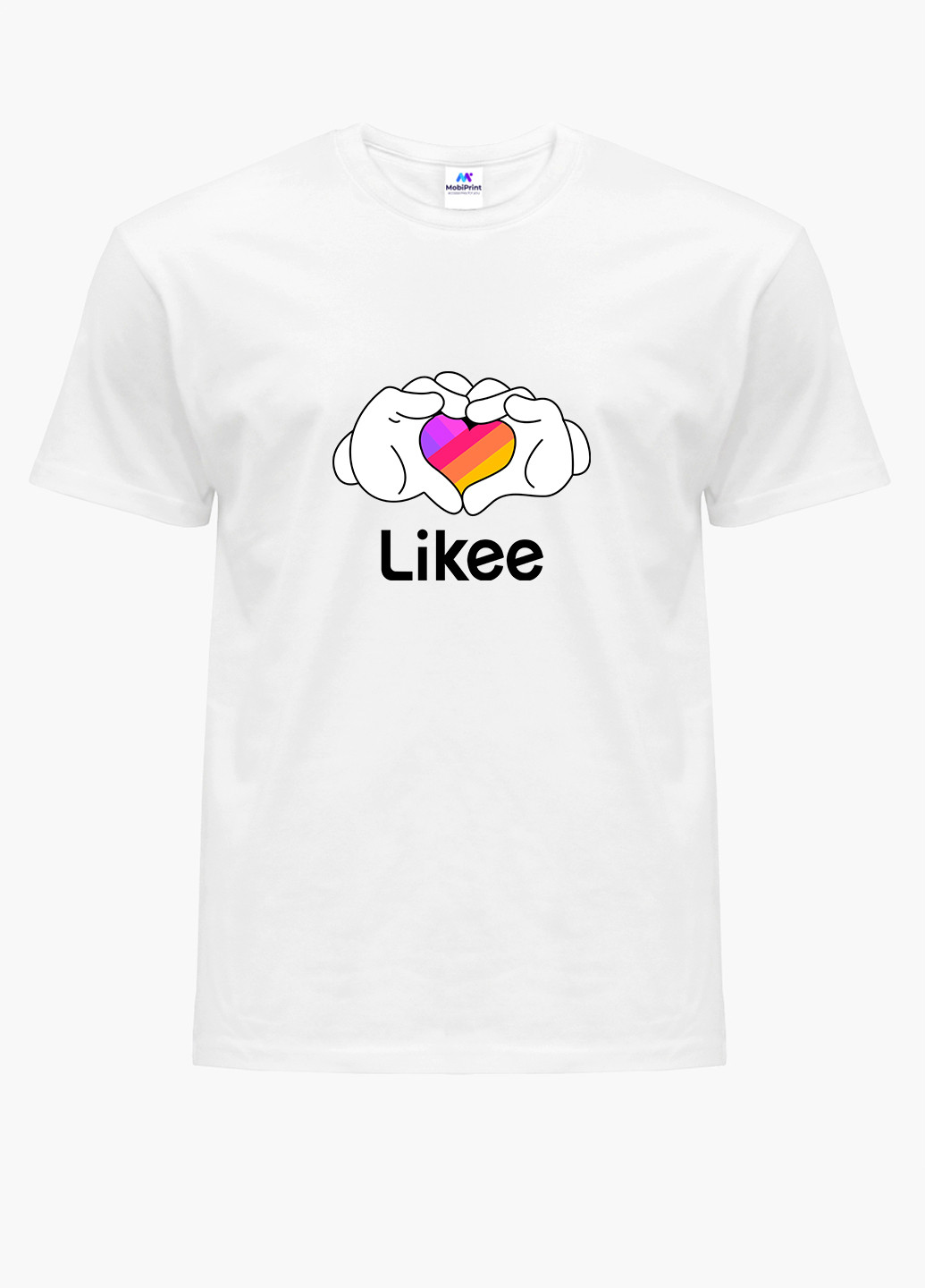 Белая демисезонная футболка детская лайк (likee) белый (9224-1711) 164 см MobiPrint