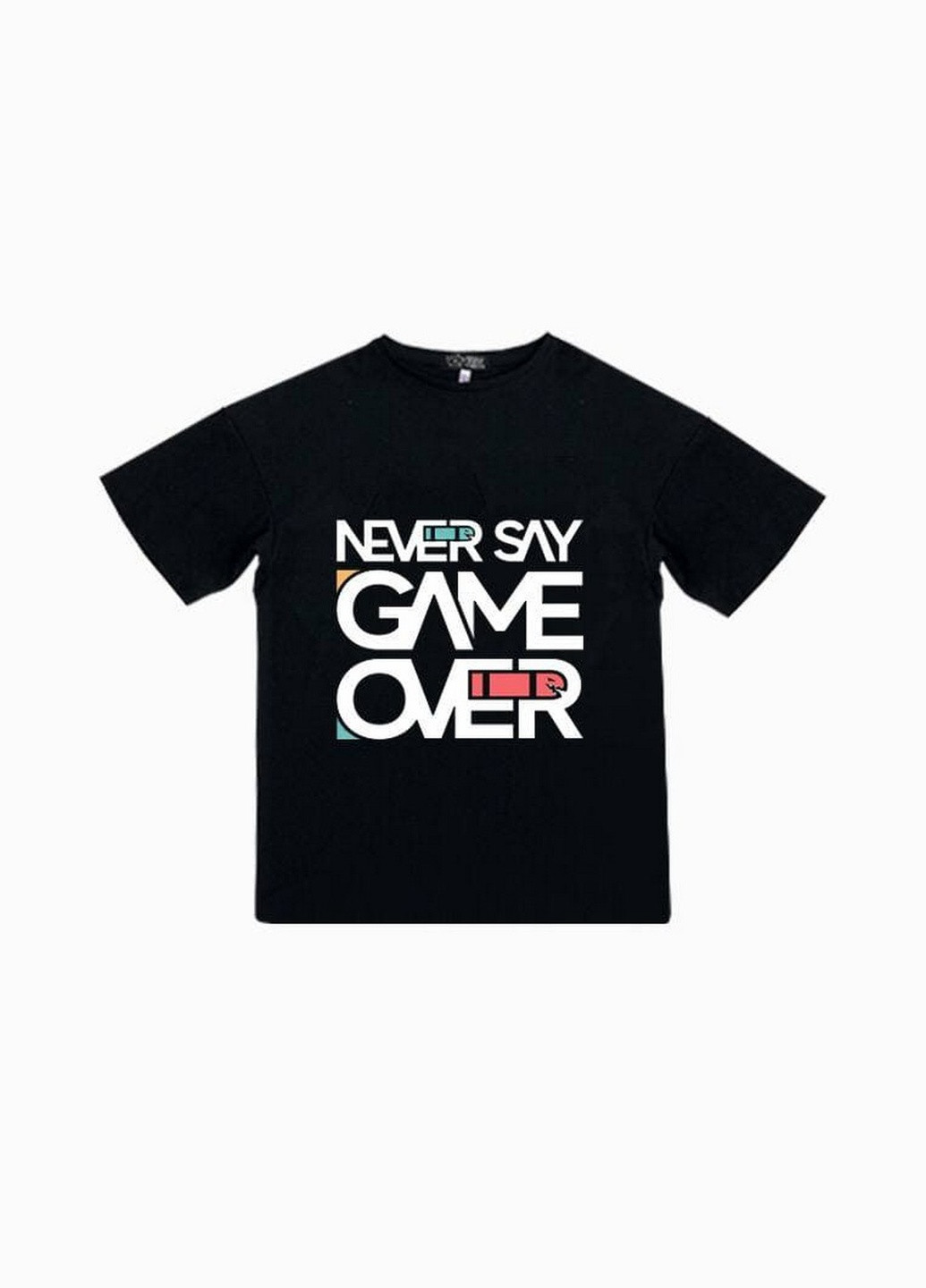 Черная демисезонная футболка Yumster Never say Game Over