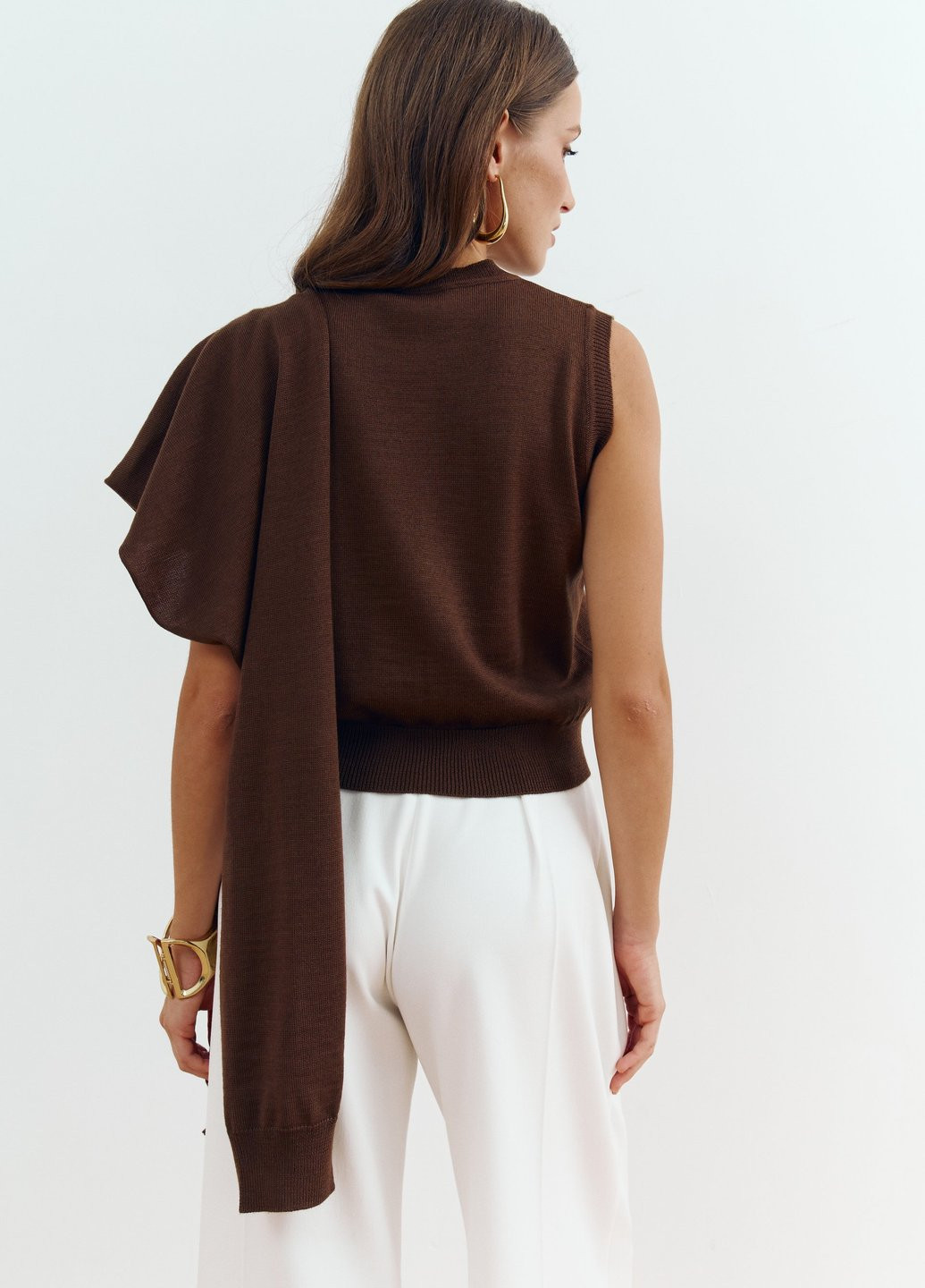 Кофейный демисезонный комплект (жилет, болеро) Gepur