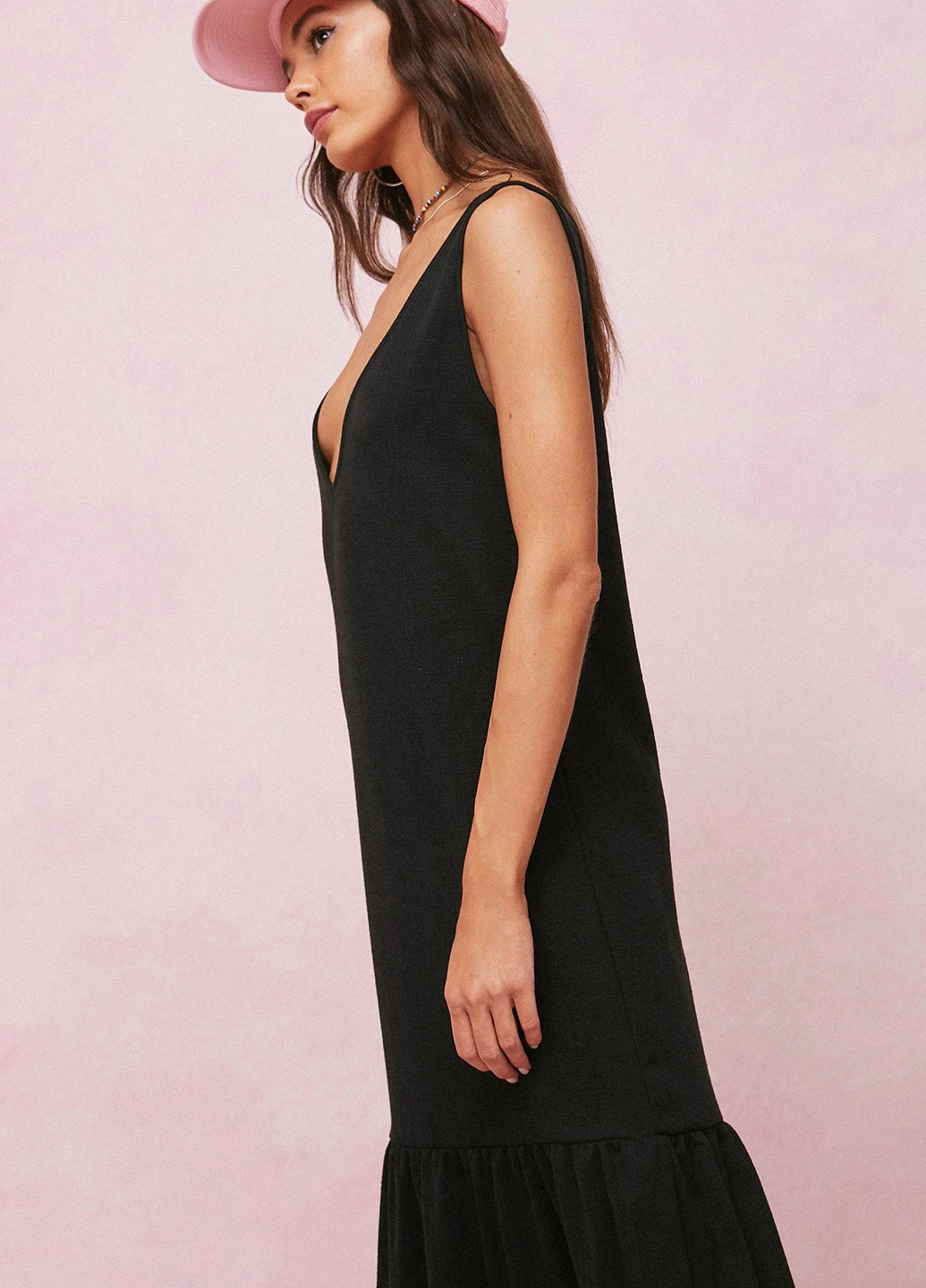 Черное кэжуал платье а-силуэт Nasty Gal однотонное