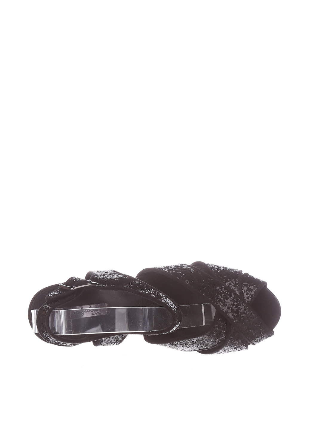 Черные босоножки Trafuluc с ремешком с глиттером