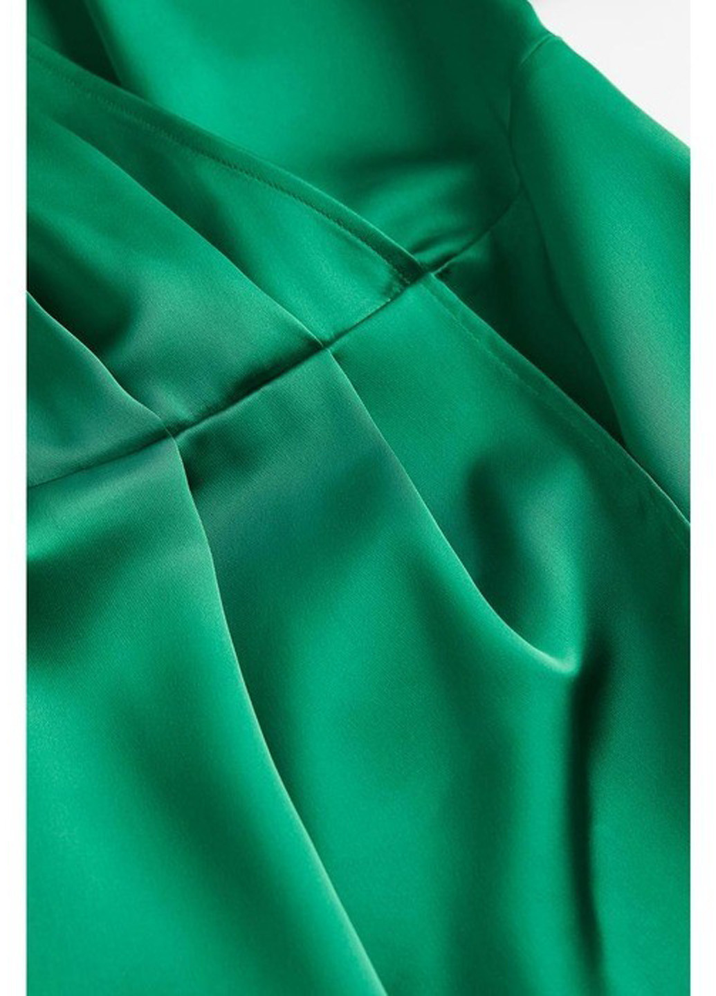 Смарагдова коктейльна, кежуал сукня на запах H&M однотонна