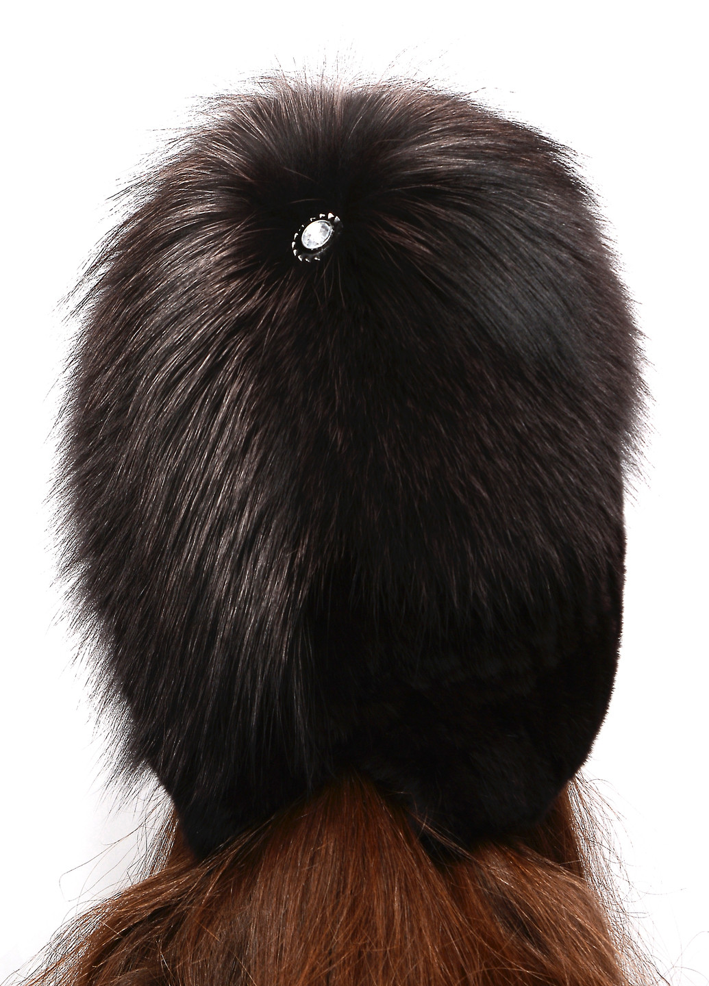 Женская зимняя шапка из вязаного меха кролика Меховой Стиль улитка (221337261)