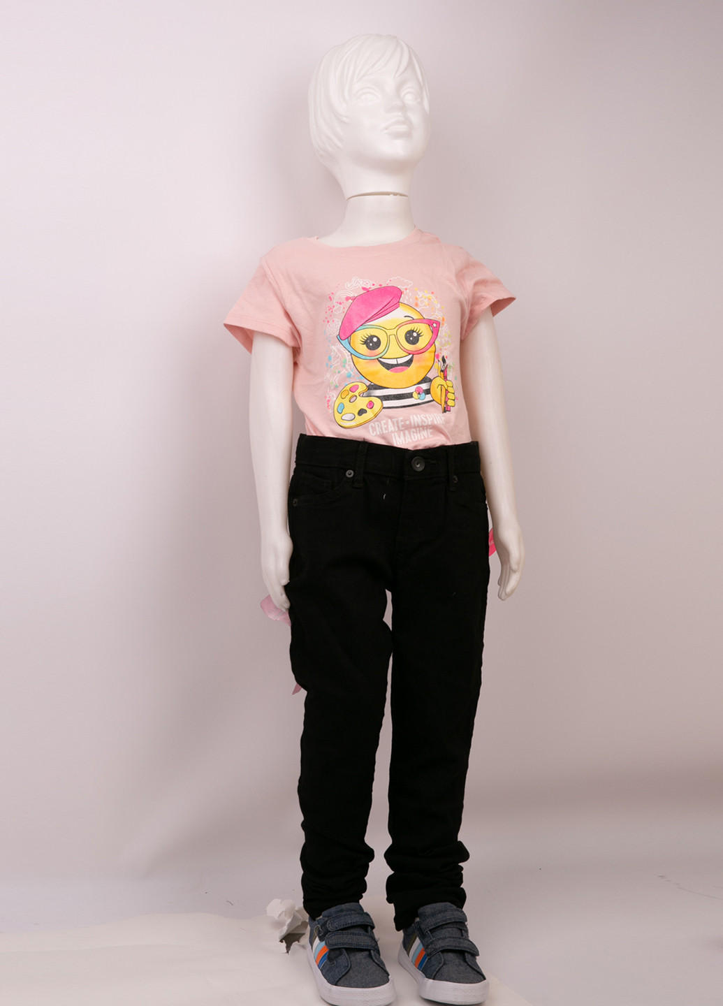 Черные демисезонные прямые джинсы The Children's Place