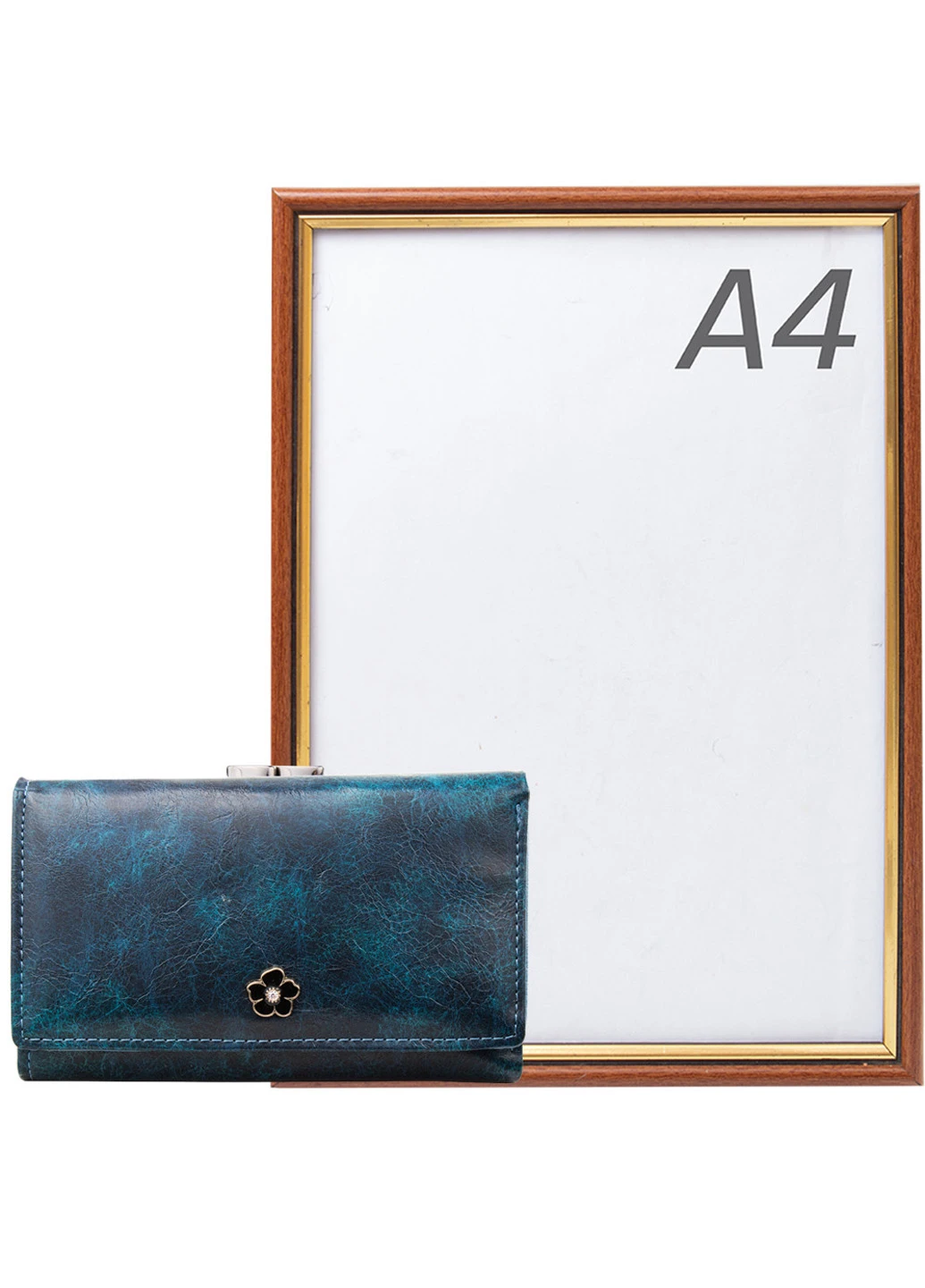 Жіночий шкіряний гаманець 14,5х8,5х3 см 4U Cavaldi (195547541)