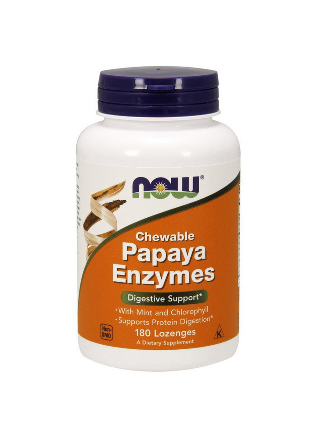 Ферменты энзимы Chewable Papaya Enzyme (180 пастилок) нау фудс Now Foods (255408506)