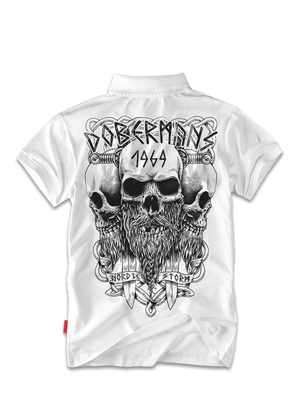 Белая футболка-футболка поло dobermans viking tsp56wt для мужчин Dobermans Aggressive