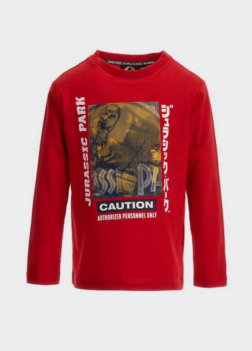 Красный демисезонный кэжуал лонгслив Original Marines динозавр