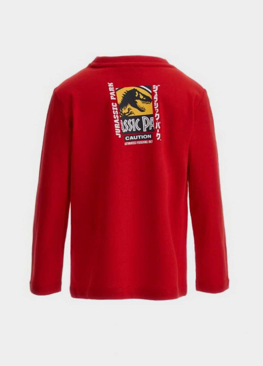 Красный демисезонный кэжуал лонгслив Original Marines динозавр