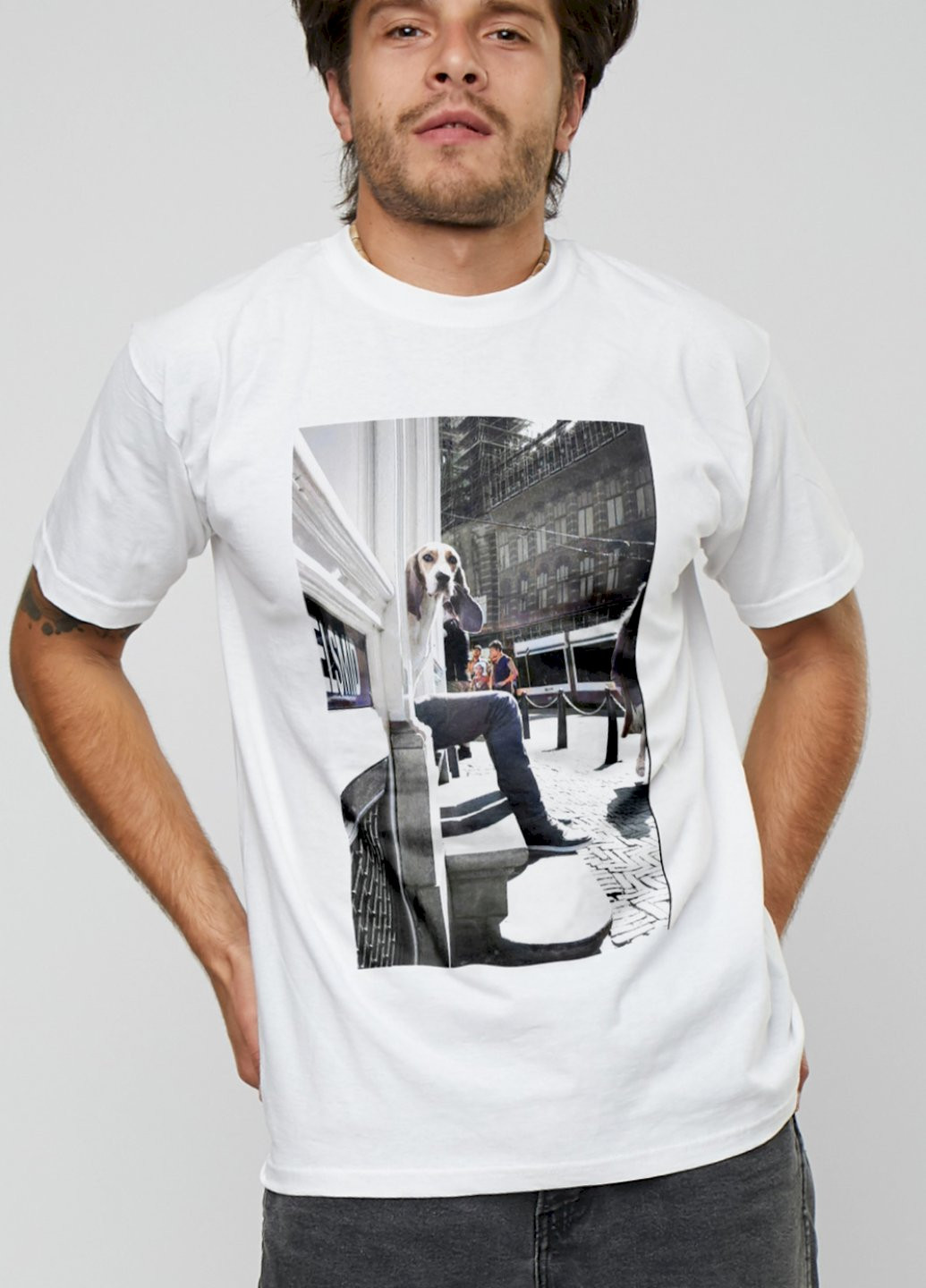 Біла футболка чоловіча YAPPI