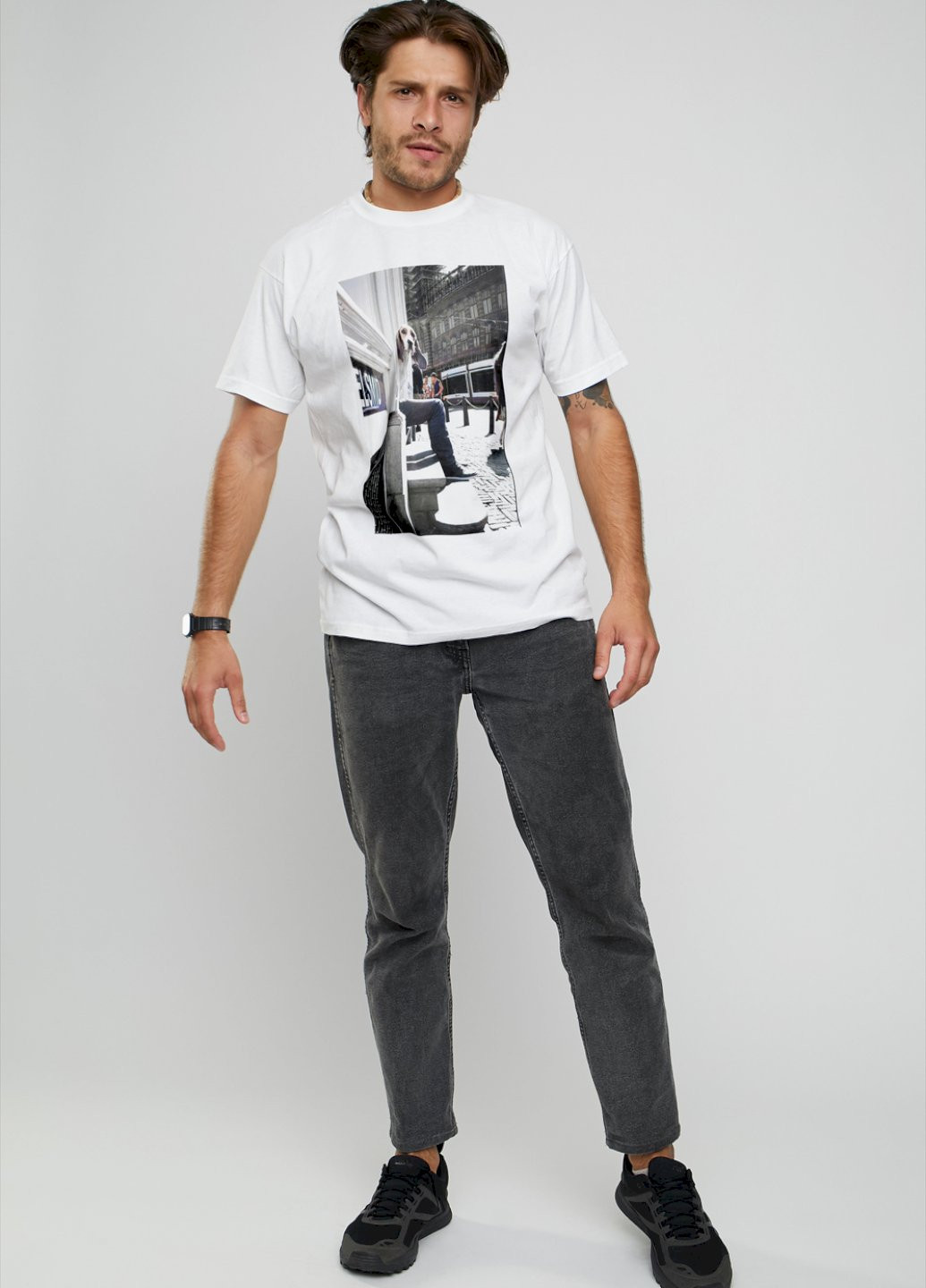 Біла футболка чоловіча YAPPI