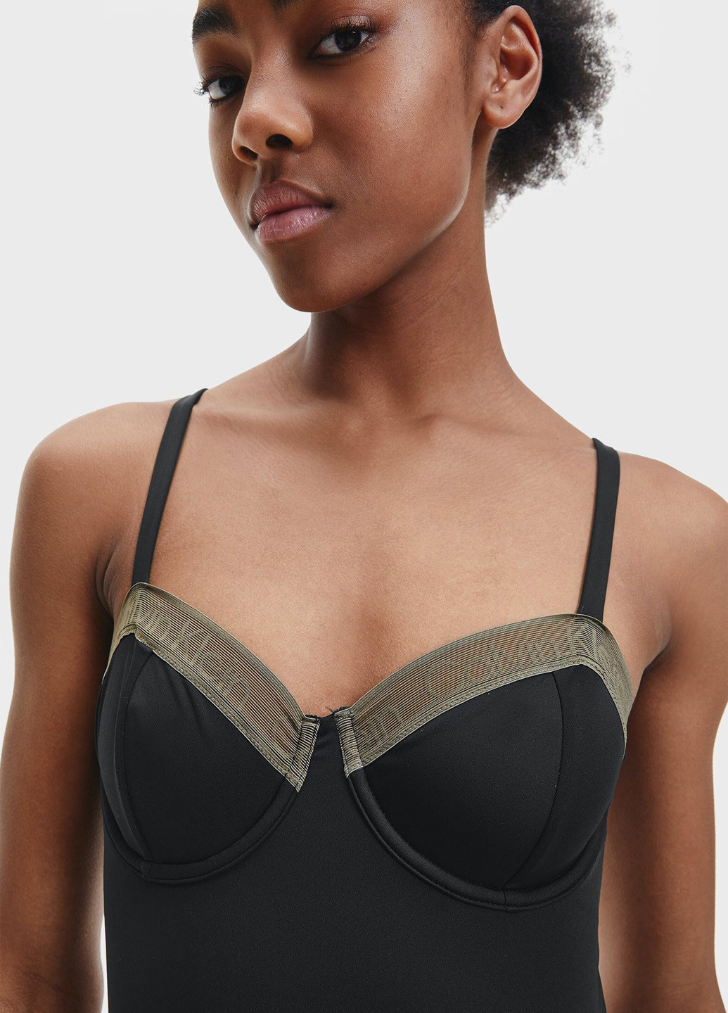 Чорний літній купальник суцільний Calvin Klein