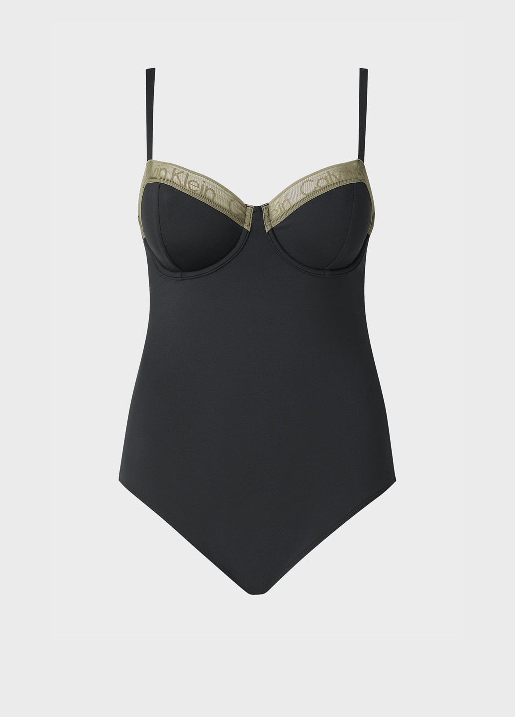 Чорний літній купальник суцільний Calvin Klein