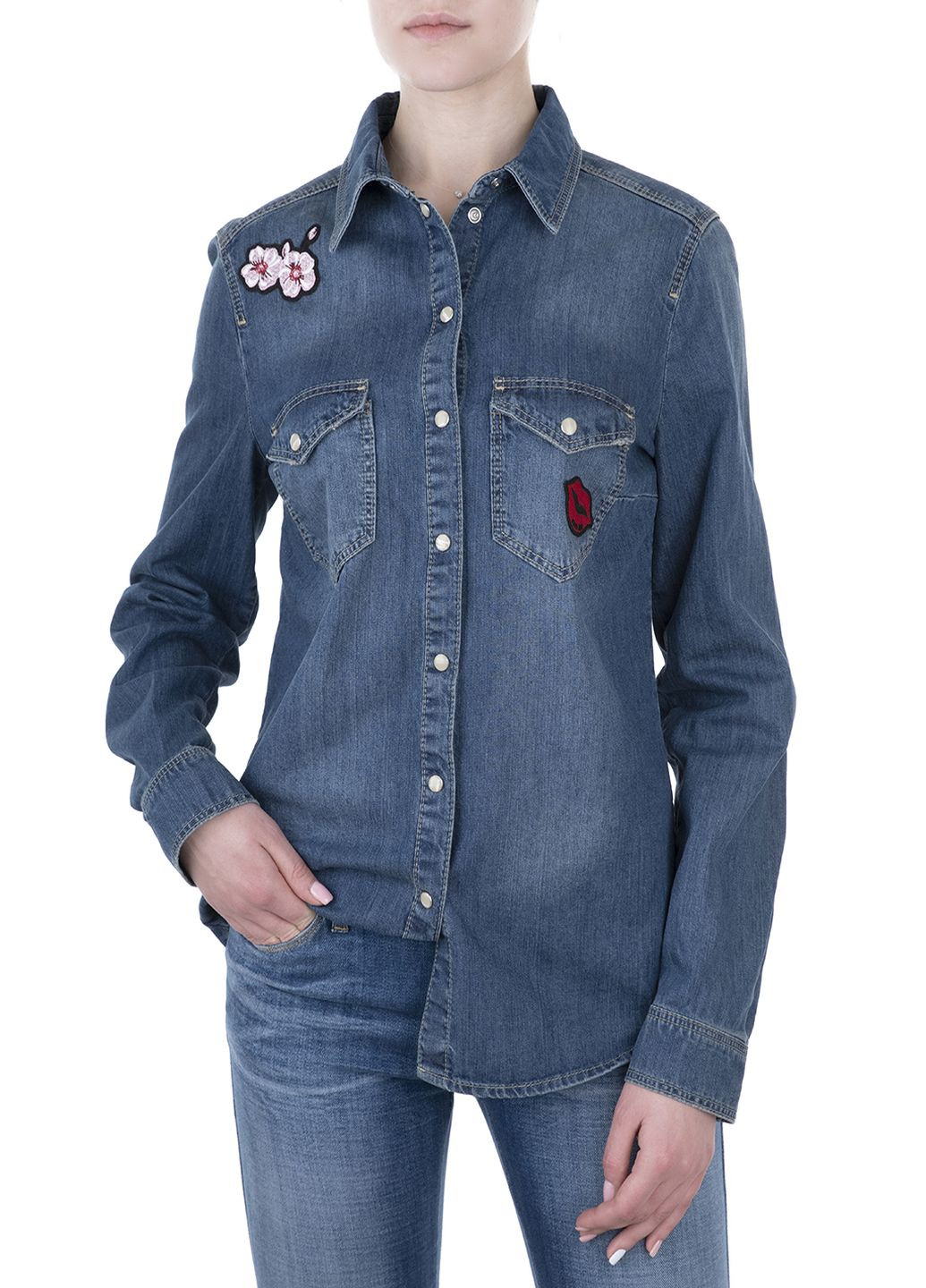 Синяя блуза Oui