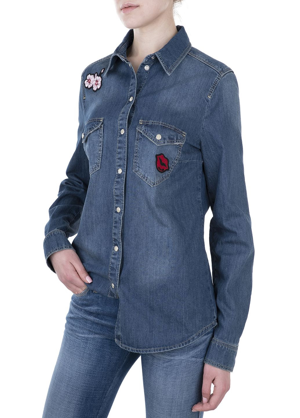 Синяя блуза Oui